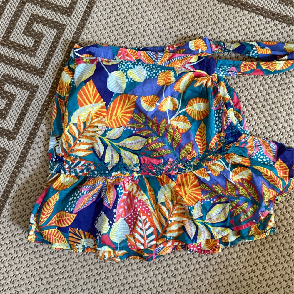 Cynthia Rowley Multicolor Floral Wrap skirt